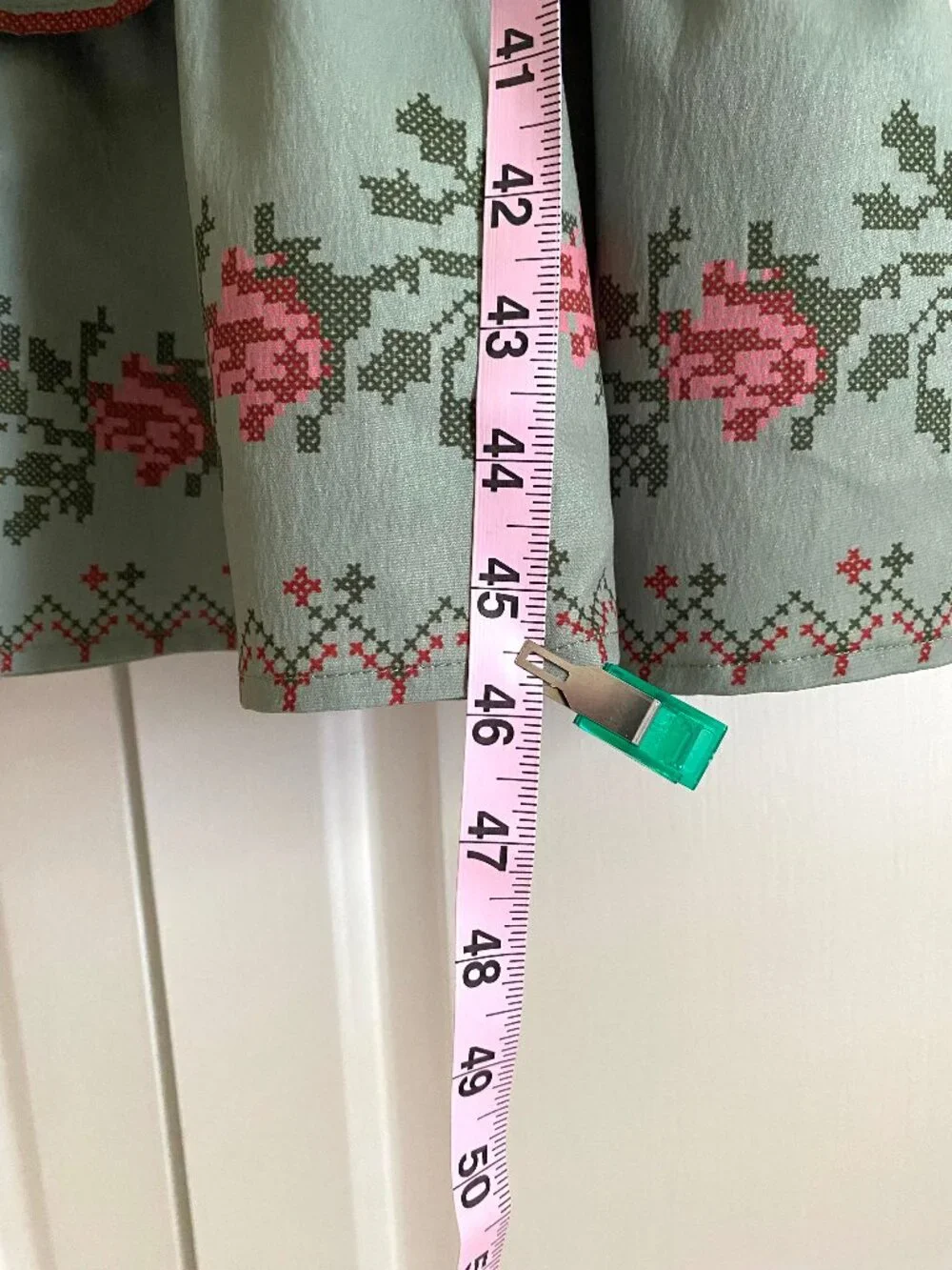 Vintage Tiered Embroidered Dress S